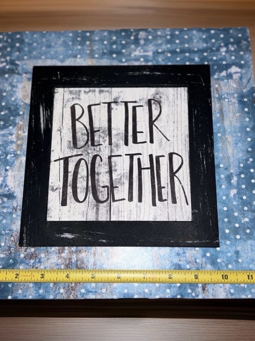 Hobby Lobby Blue and Black 'Better Together' Wall Art #493